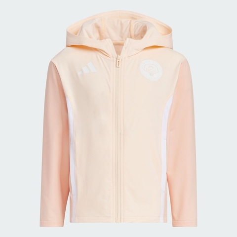 adidas阿迪达斯2025女小童LK HD JKT针织连帽外套KC1535