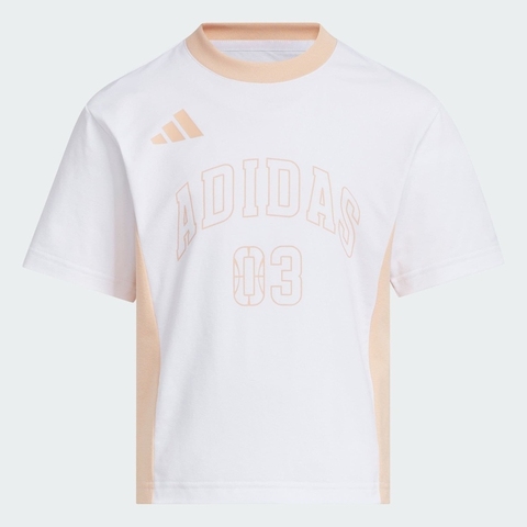 adidas阿迪达斯2025女小童LK SS TEE针织无领短TKC1544