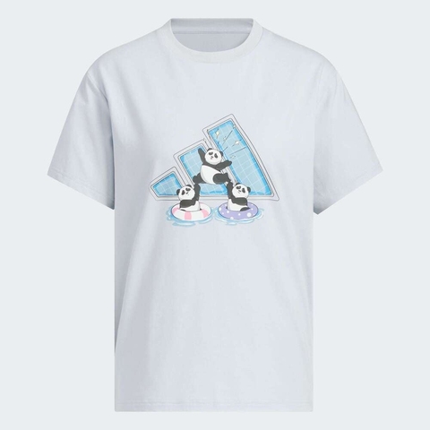 adidas阿迪达斯2025女子W LOGO TEE针织无领短TKC0971