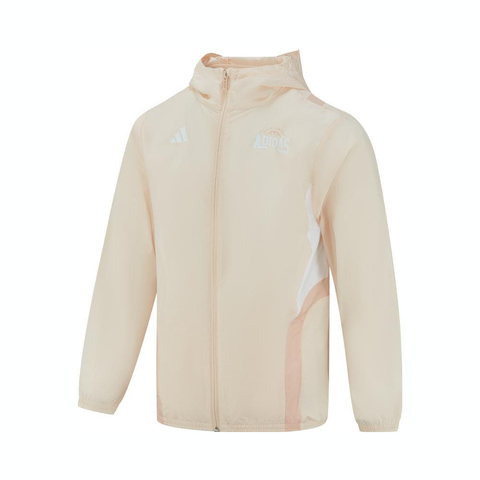 adidas阿迪达斯2025女大童JK HD JKT梭织连帽外套KC1570