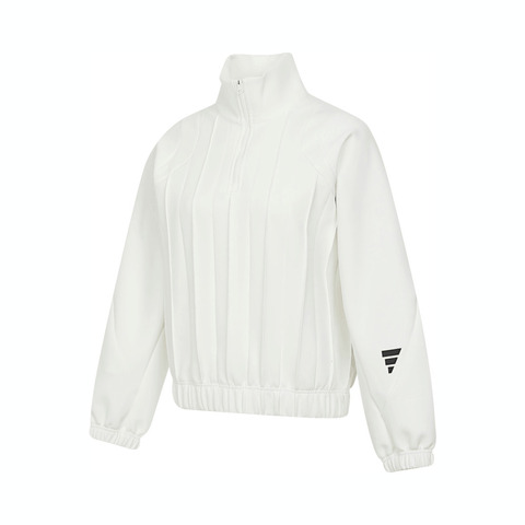 adidas阿迪达斯2025女子FUSTL W P CREW针织无帽卫衣JM4256