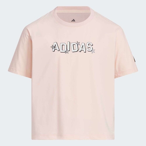 adidas阿迪达斯2025女大童JG SS TEE针织无领短TJM3450