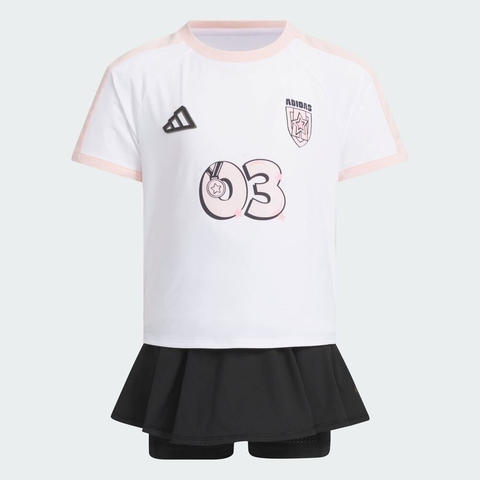 adidas阿迪达斯2025女小童LG TEE SET短袖套服JM3455
