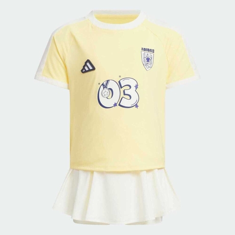 adidas阿迪达斯2025女小童LG TEE SET短袖套服JM3457
