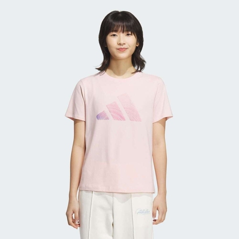 adidas阿迪达斯2025女子LOGO SS TEE针织无领短TJZ1577