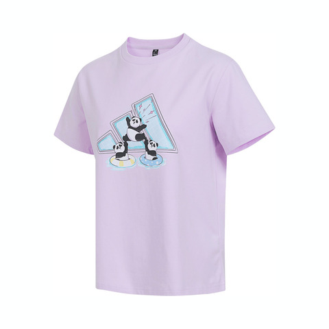 adidas阿迪达斯2025女子W LOGO TEE针织无领短TKC0972