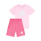 adidas阿迪达斯2025女婴童I BL T-SET 160短袖套服JC9639