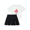 adidas阿迪达斯2025女小童LG DY MI T SET短袖套服JF3622