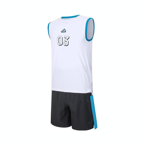 adidas阿迪达斯2025男大童JB TANK SET短袖套服JM3448