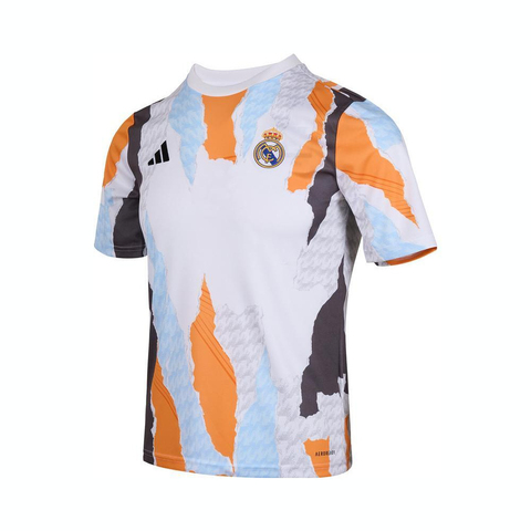 adidas阿迪达斯2025男大童REAL PRESHI Y针织无领短TJJ3491