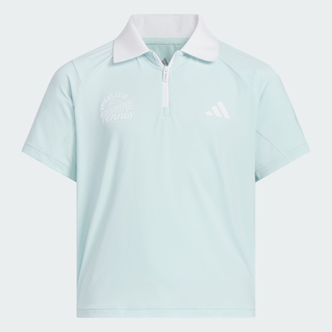 adidas阿迪达斯2025女大童JG TEN POLO针织有领短TKF0398