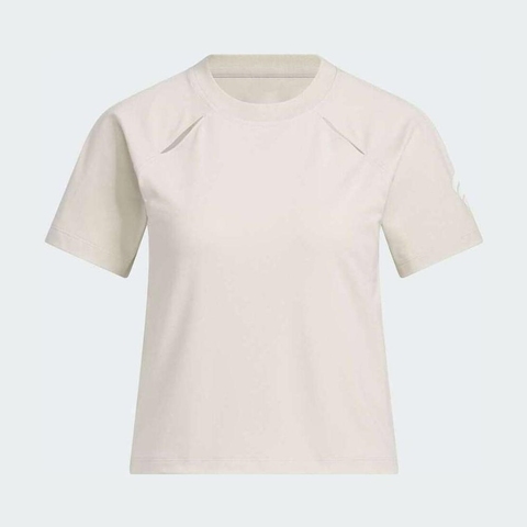 adidas阿迪达斯2025女子FUSTL W TEE SS1针织无领短TKC3765