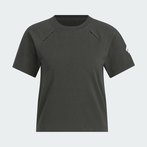 adidas阿迪达斯2025女子FUSTL W TEE SS1针织无领短TKC3763