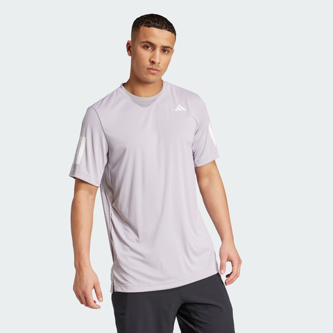 adidas阿迪达斯2025男子CLUB 3STR TEE针织无领短TJZ3490