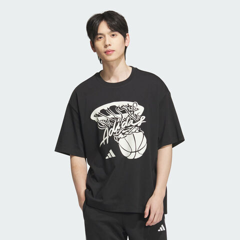 adidas阿迪达斯2025中性HOT SHOT TEE针织无领短TKD4293