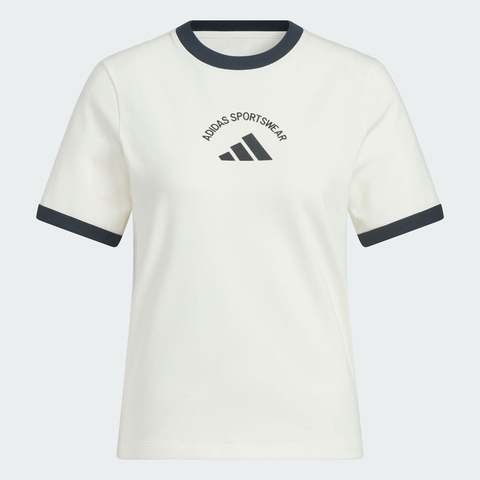 adidas阿迪达斯2025女子MS SS TEE针织无领短TKC0058