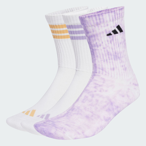 adidas阿迪达斯2025女子GFX CREW 3PP长袜优惠装KA8092