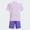 adidas阿迪达斯2025女小童LK BTS TEE SET短袖套服KF2661