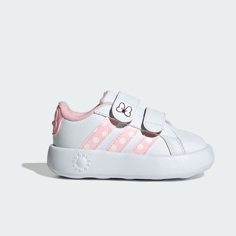 adidas阿迪达斯2025女婴童GRAND COURT MINNIE CF I女训童装JR8130