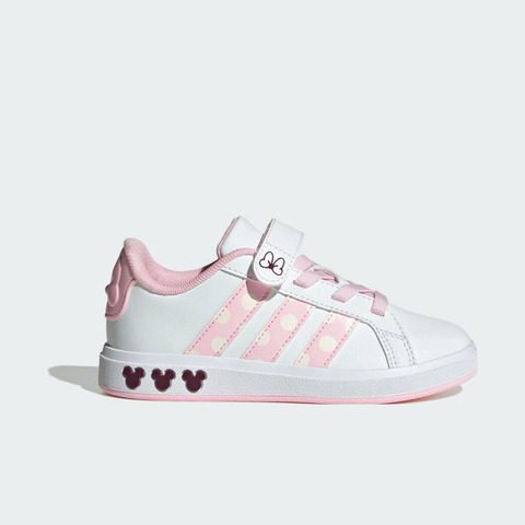 adidas阿迪达斯2025女小童GRAND COURT MINNIE EL K女训童装JR8134