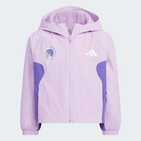 adidas阿迪达斯2025女小童LG BTS WV JKT梭织连帽外套KC5987