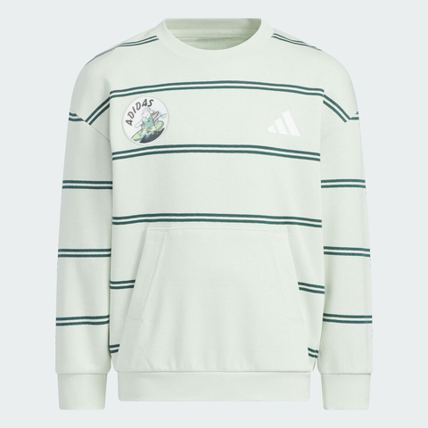 adidas阿迪达斯2025男小童LK GFX KN CREW针织无帽卫衣KC2790