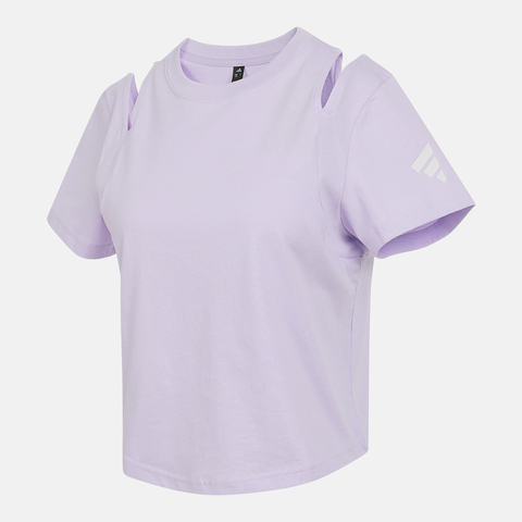 adidas阿迪达斯2025女子FOS REG TEE SS针织无领短TKF0693