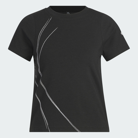 adidas阿迪达斯2025女子FUSTL W TEE SS针织无领短TKC2723