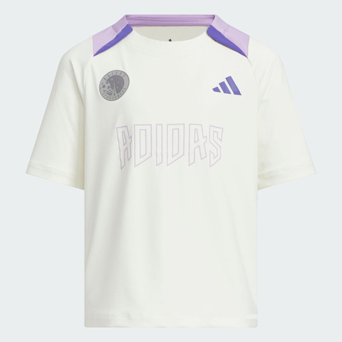 adidas阿迪达斯2025女小童LK BTS TEE SS针织无领短TKF5104