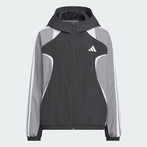 adidas阿迪达斯2025男大童JK FF WV JKT梭织连帽外套KG6613