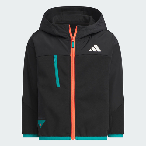 adidas阿迪达斯2025男小童LK KN JKT针织连帽外套KF4950