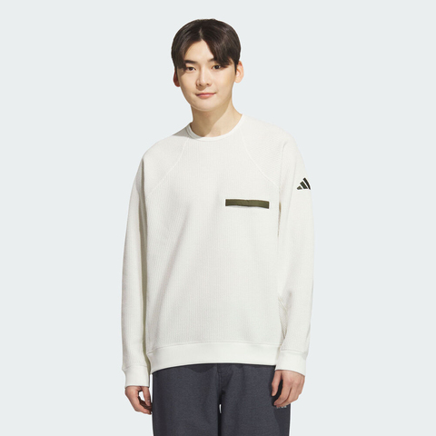 adidas阿迪达斯2025男子CE WAFFLE CREW针织无领长TKA1269