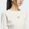 adidas阿迪达斯2025女子S LS TOP针织无领长TKB7754