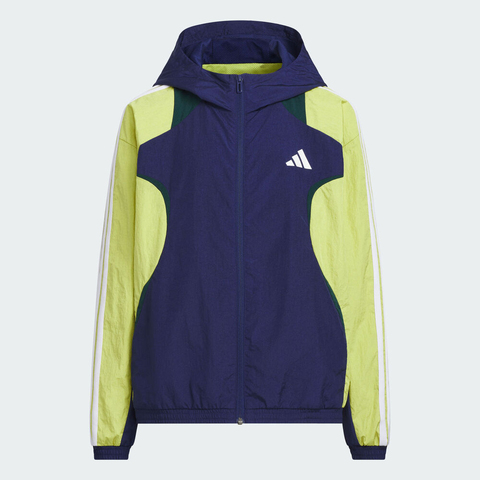 adidas阿迪达斯2025男大童JK FF WV JKT梭织连帽外套KG6612