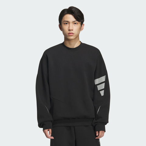 adidas阿迪达斯2025男子FUSTL M SWT CRW针织无帽卫衣KC0156