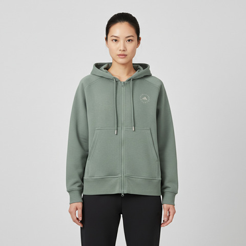 adidas阿迪达斯2025女子aSMC FZ HOODIE针织连帽外套JW9723