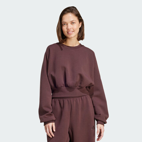 adidas阿迪达斯2025女子W ALL SZN SL SW针织无帽卫衣JW5072