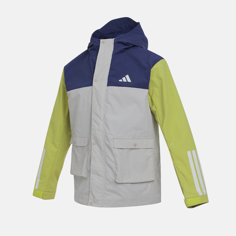 adidas阿迪达斯2025男小童LK WV JKT梭织连帽外套KS3081
