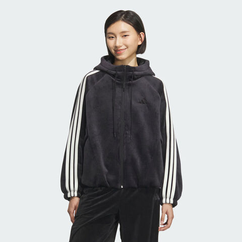 adidas阿迪达斯2025女子S VL WARM JKT针织连帽外套KB7606