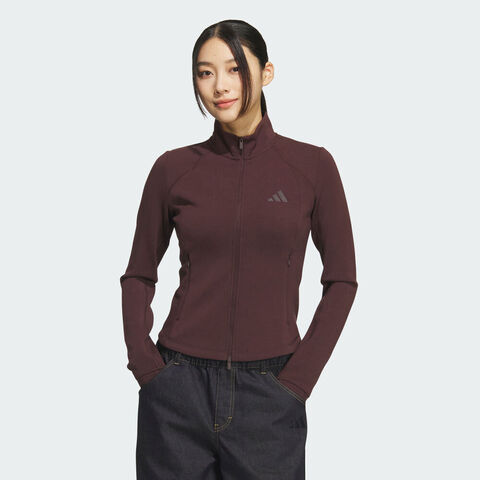 adidas阿迪达斯2025女子W SLIM KNIT JKT针织无帽外套KF2508