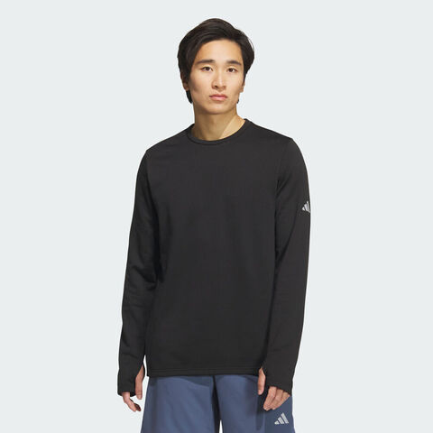 adidas阿迪达斯2025中性ESS RN T LS WR针织无领长TKS3538