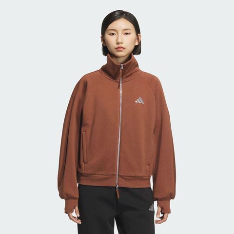 adidas阿迪达斯2025女子FLEECE JKT针织无帽外套KC0048