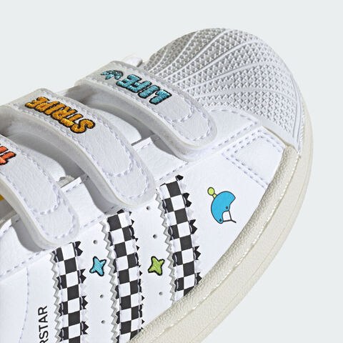 adidas阿迪达斯2025男小童SUPERSTAR II CF C三叶草童装JS2469