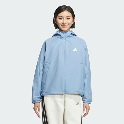 adidas阿迪达斯2025女子MS SOFTSHELL JK梭织连帽外套KC0087