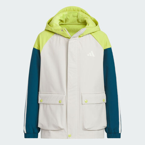 adidas阿迪达斯2025男大童JK WV JKT梭织连帽外套KS0650
