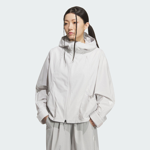 adidas阿迪达斯2025女子FUSTL W WV JKT2梭织连帽外套KC2711