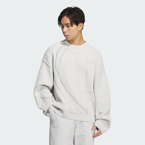 adidas阿迪达斯2025男子FUSTL M KNTWEAR毛线套头衫KC2598