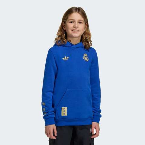 Adidas Kids阿迪儿童2025男大童REAL CS HD Y针织无帽卫衣JZ2240