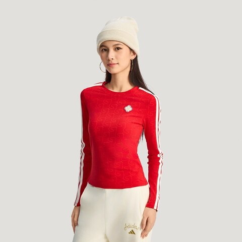 adidas阿迪达斯2025女子NYR LS TEE针织无领长TKW4676
