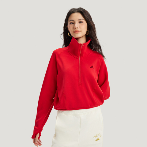 adidas阿迪达斯2025女子SFL HZ  SWT针织无帽卫衣KR7578